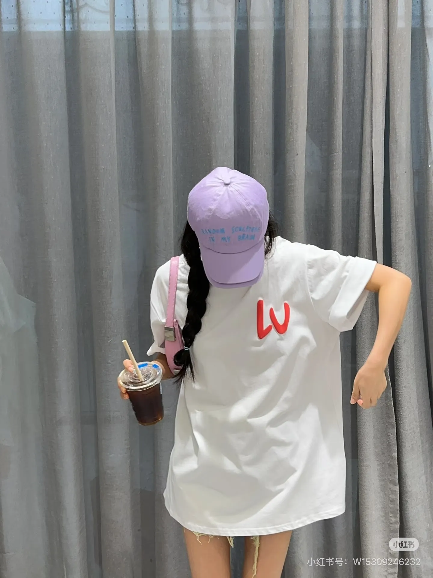 Louis Vuitton/Louis Vuitton colorful letter foam printed short sleeves